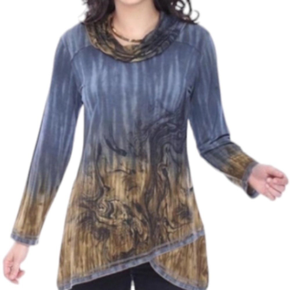 Parsley & Sage Women's Izzy Cowl Neck Tunic Size Medium
